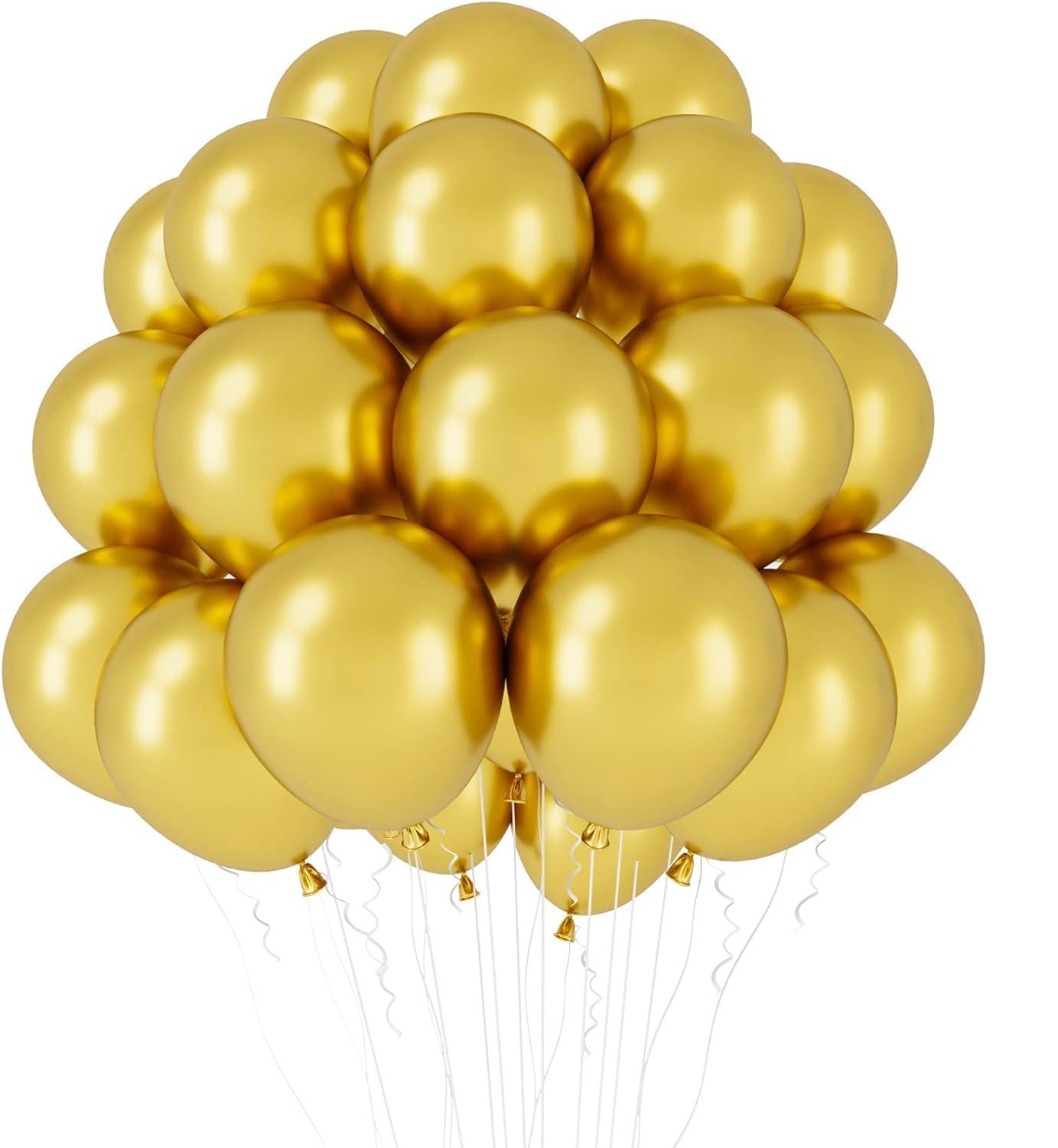 8" Golden Latex Balloon - 50ct