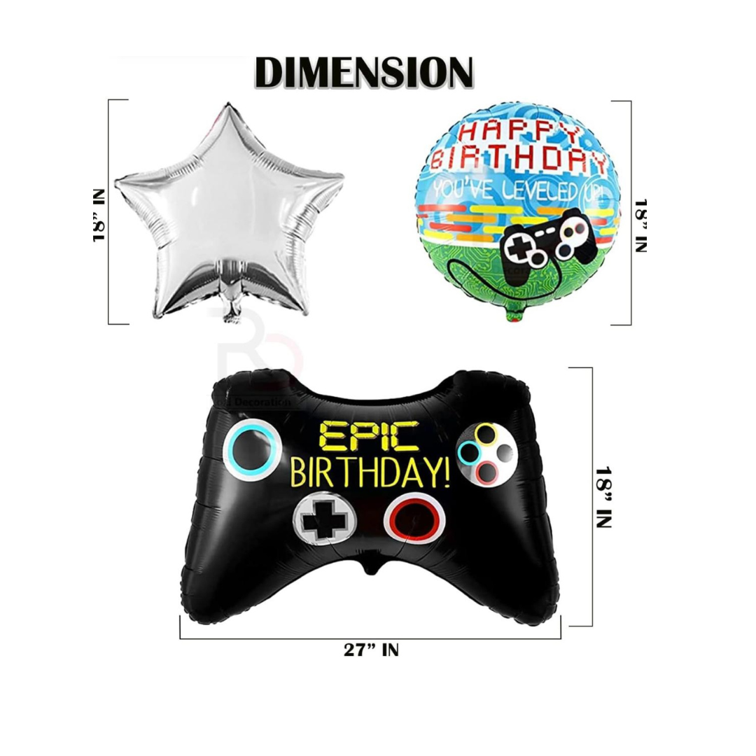 Video Game Theme Foil Balloon - Set of 5