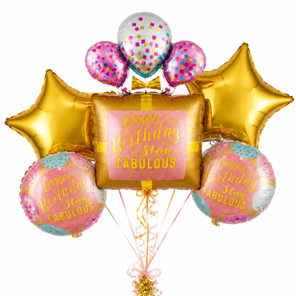 Stay Fabulous Happy Birthday Balloon - Set of 5 Balloons