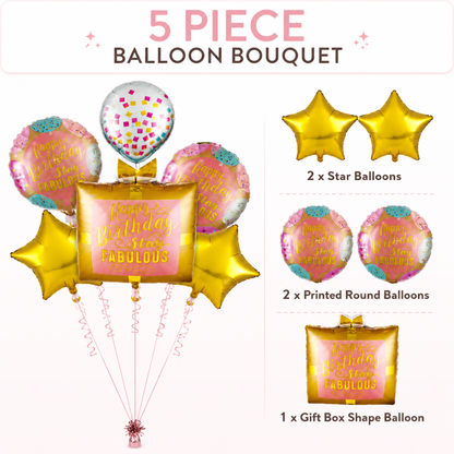 Stay Fabulous Happy Birthday Balloon - Set of 5 Balloons