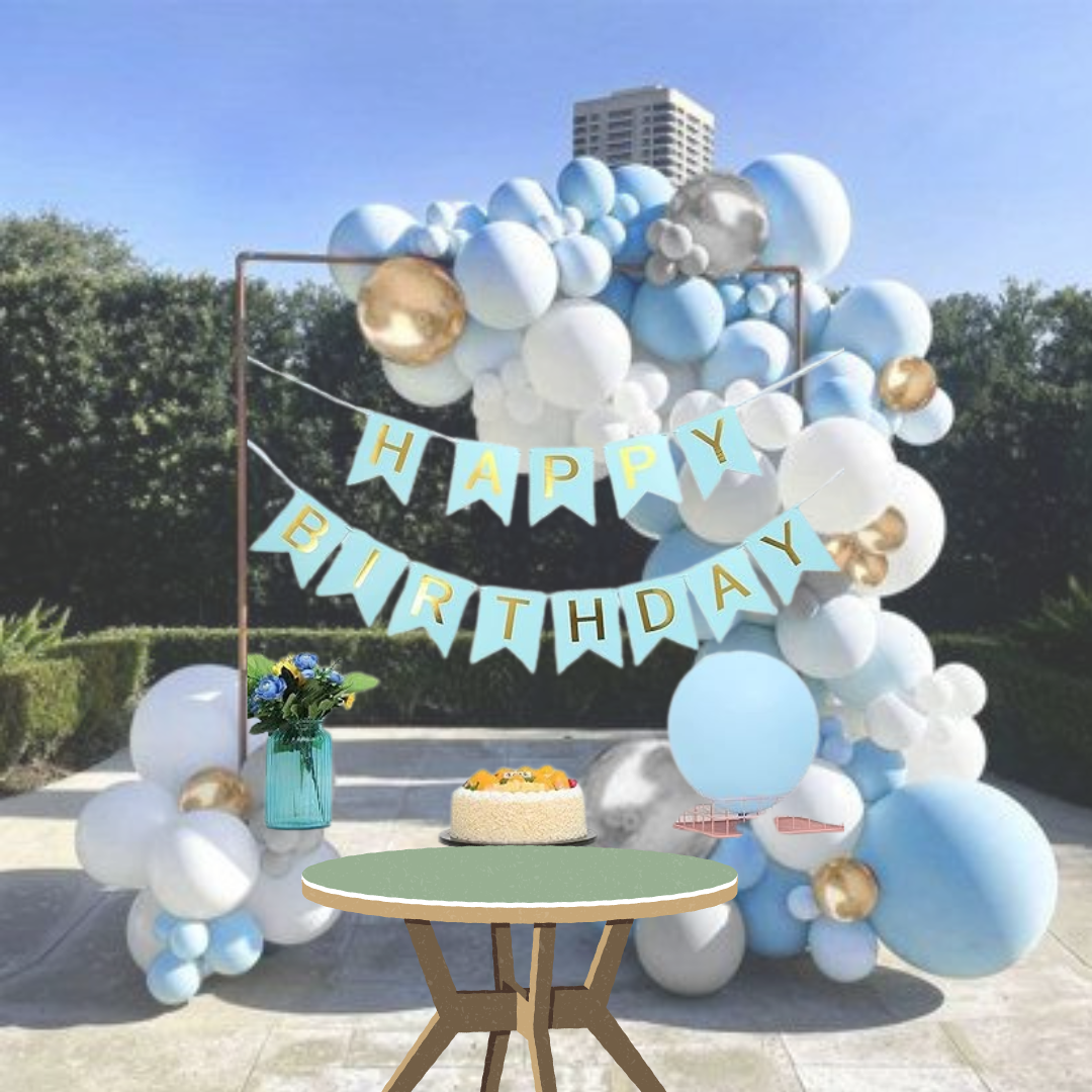 Happy Birthday Banner Sky Blue - Over 9FT