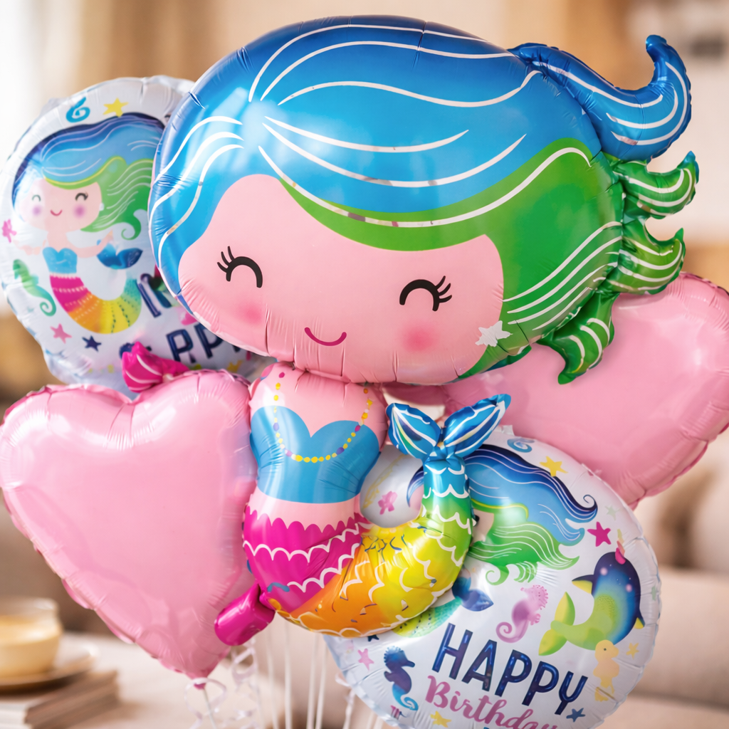 Mermaid Foil balloon Set Of 5