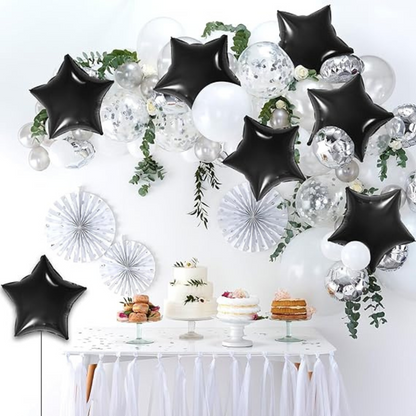 Black Star Balloon 18? Star Shape Balloons for Decoration/Birthday Balloons for Decoration Set Of 5