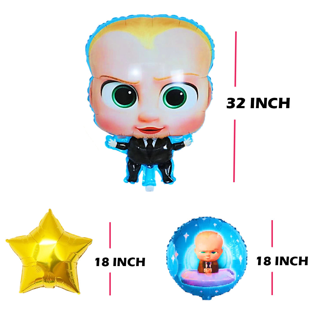 Boss Baby Theme Happy Birthday Foil Balloons - 5PC