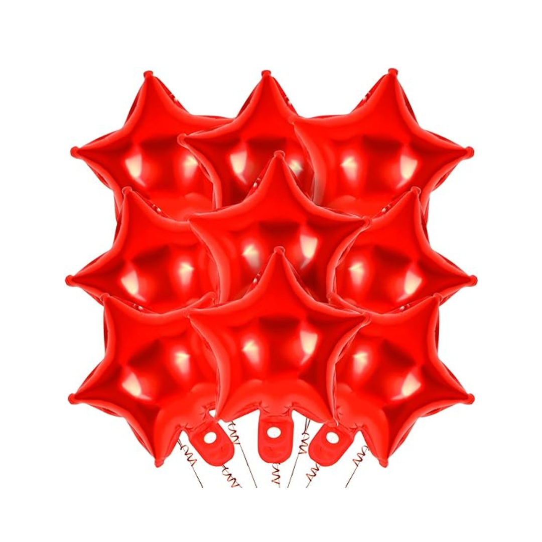 Red Star Shaped Balloon 18? - Set of 4PC