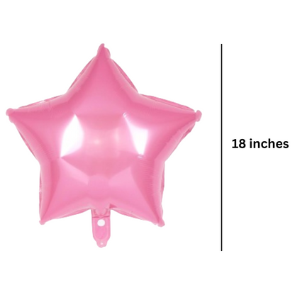 Pink Star Shaped Balloon 18? - 1PC