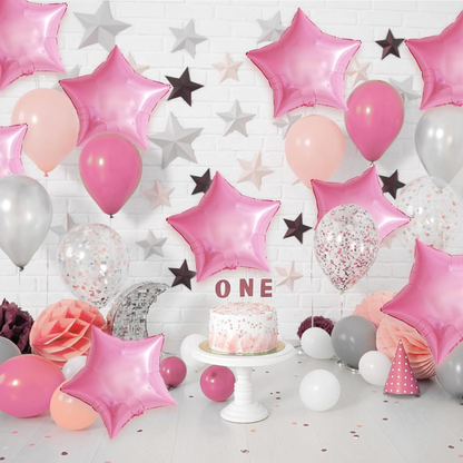 Pink Star Shaped Balloon 18? - 1PC