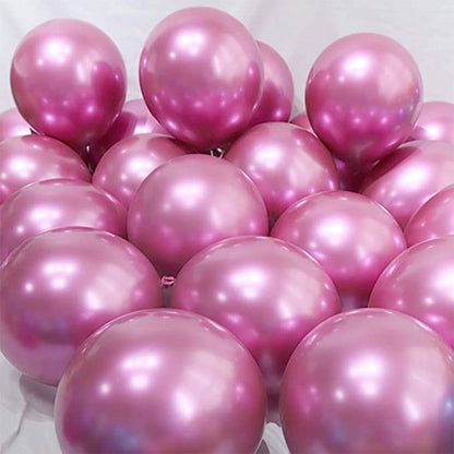 9" Chrome Light Pink Balloons - 50PC