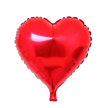 Red Heart Foil Balloon 18' - Pack of  4PC Valentines Balloons with Red Heart Shaped Foil Balloons for Decoration for Anniversary, Wedding Decoration