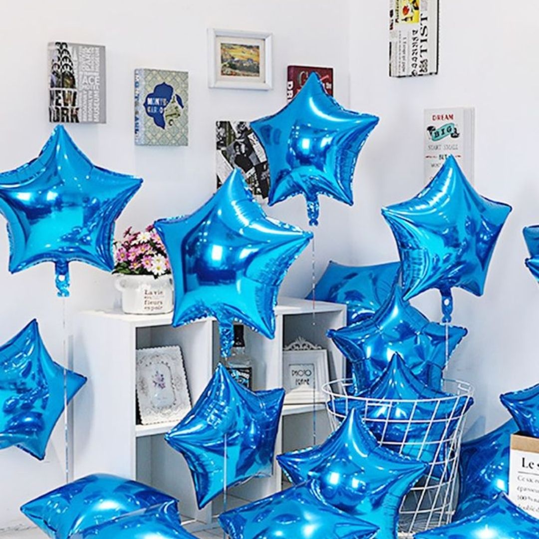 Blue Star Balloon - Set of 4