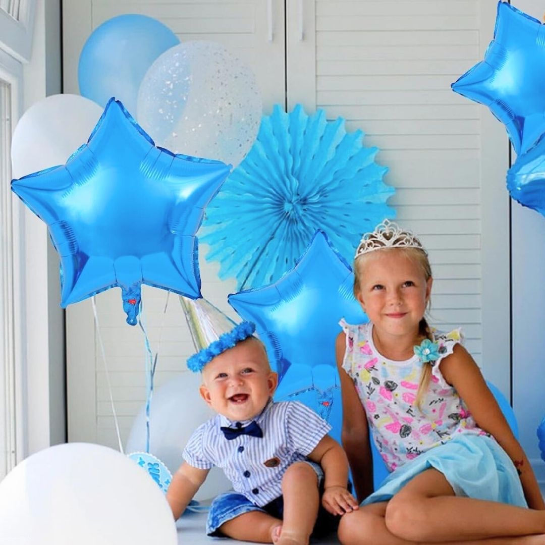 Blue Star Balloon - Set of 4