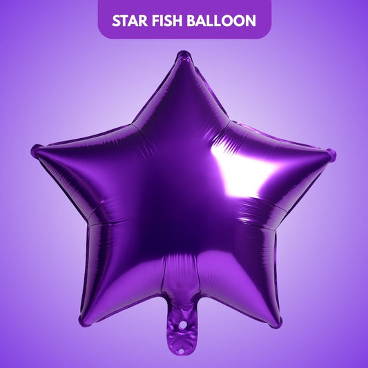 Purple Star Shaped Foil Balloon - Helium Quality - 18 inches - 4PC