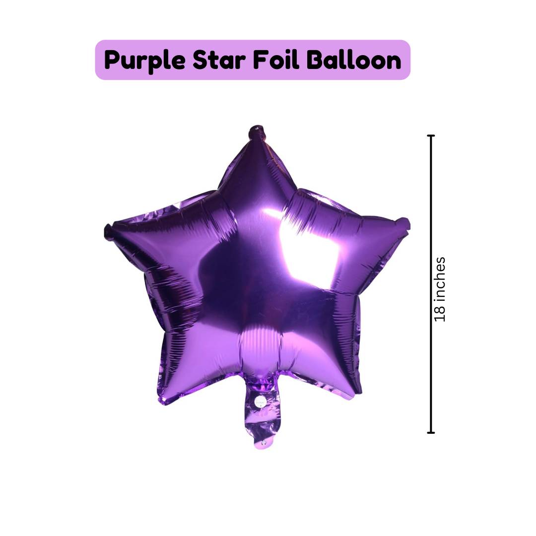 Purple Star Balloon - Set of 4