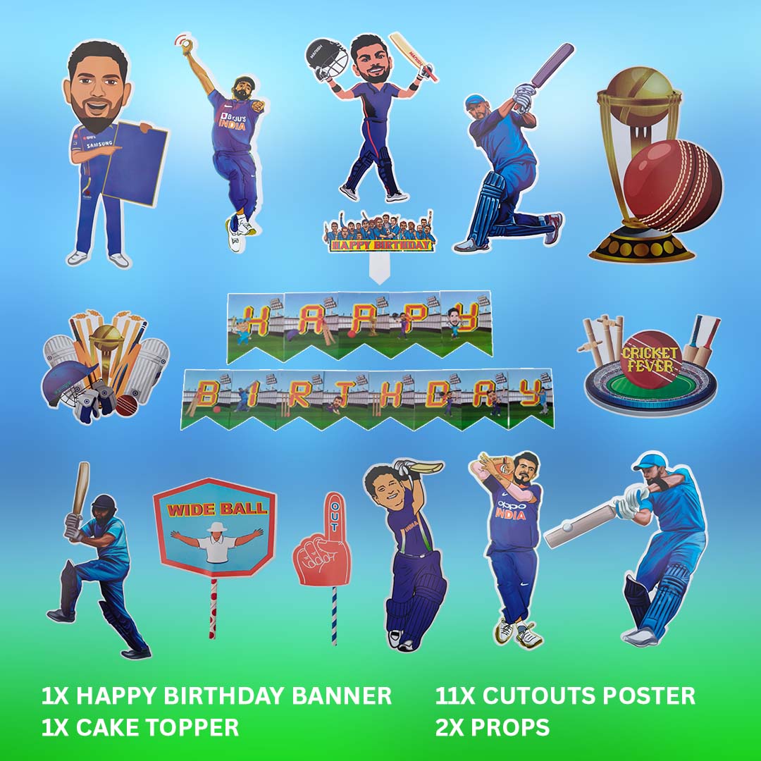 Cricket Birthday Party Set - 17PC