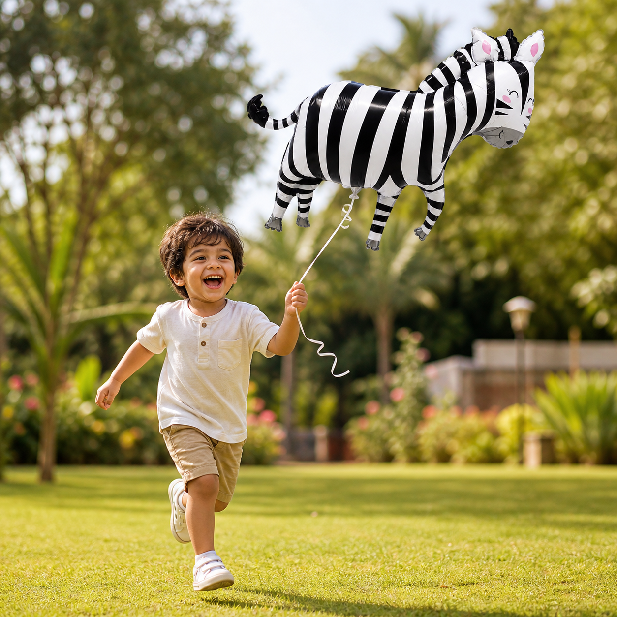 Jungle Animal Zebra Shaped Foil Balloon Large