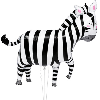 Jungle Animal Zebra Shaped Foil Balloon Large