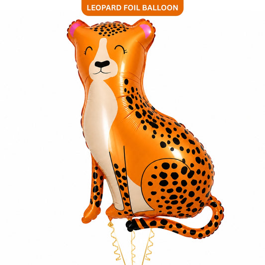 Jungle Animal Leopard Shaped Foil Balloon Large