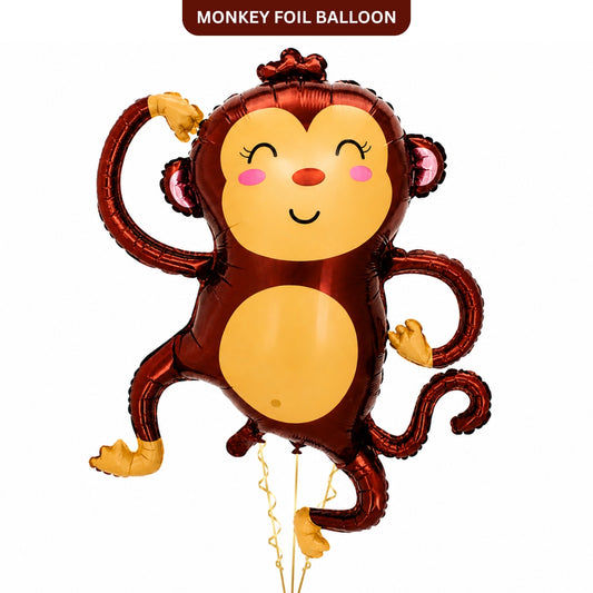 Jungle Animal Monkey Shaped Foil Balloon Large