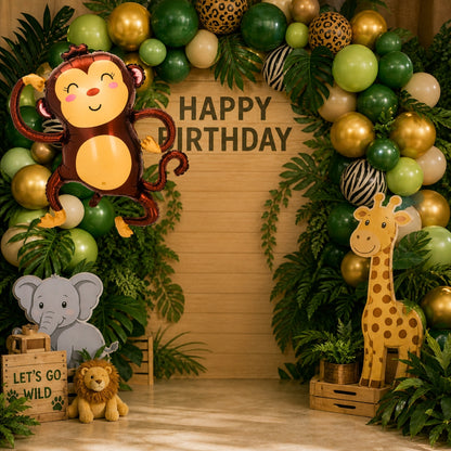 Jungle Animal Monkey Shaped Foil Balloon Large