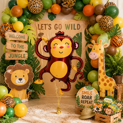 Jungle Animal Monkey Shaped Foil Balloon Large
