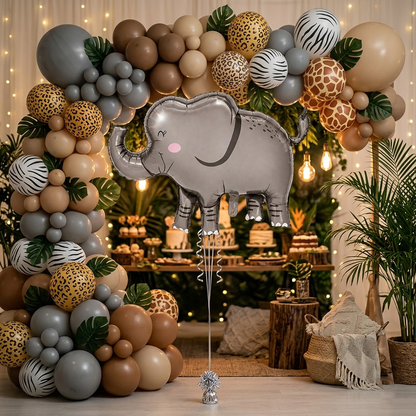Jungle Animal Elephant Shaped Foil Balloon Large