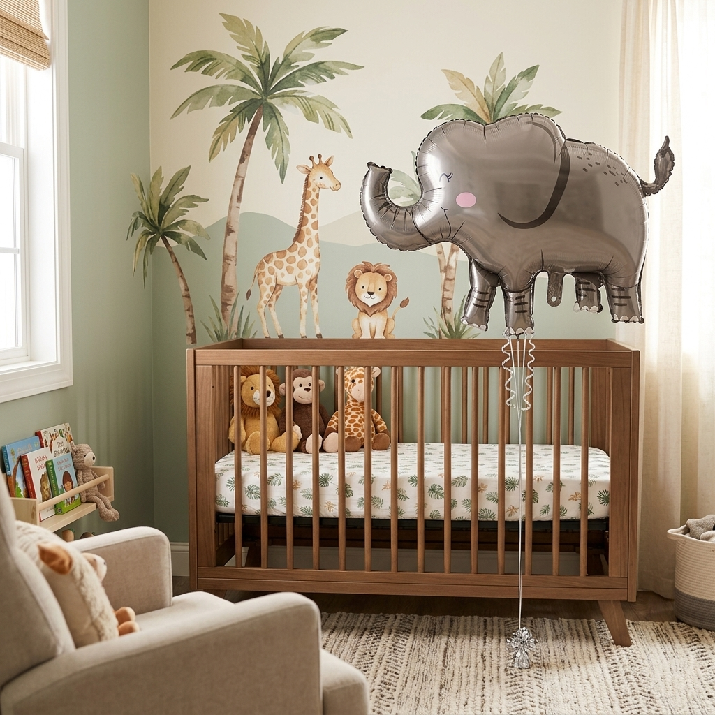 Jungle Animal Elephant Shaped Foil Balloon Large
