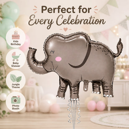 Jungle Animal Elephant Shaped Foil Balloon Large