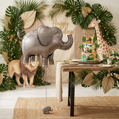 Jungle Animal Elephant Shaped Foil Balloon Large