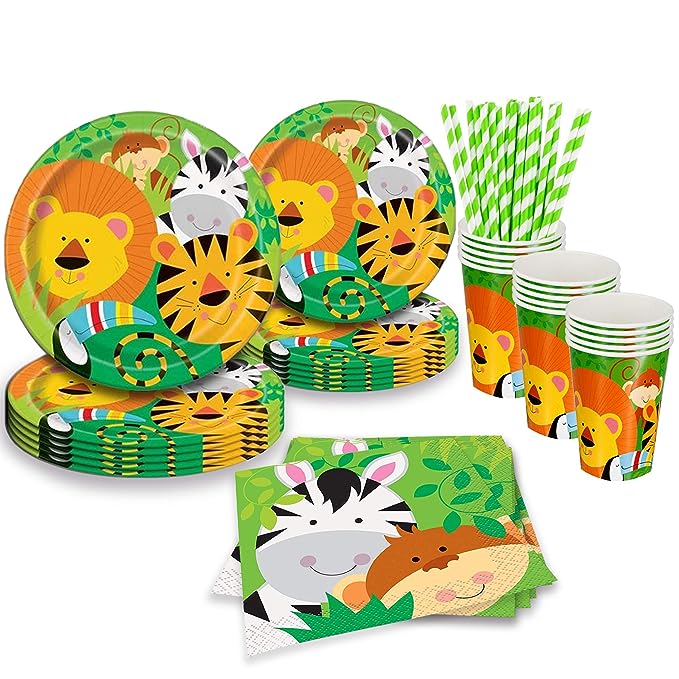 Jungle Animal Paper Plates - 10PC