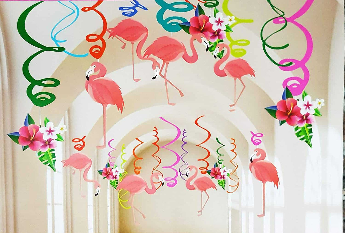 Flamingo Swirl Decoration - 12PC