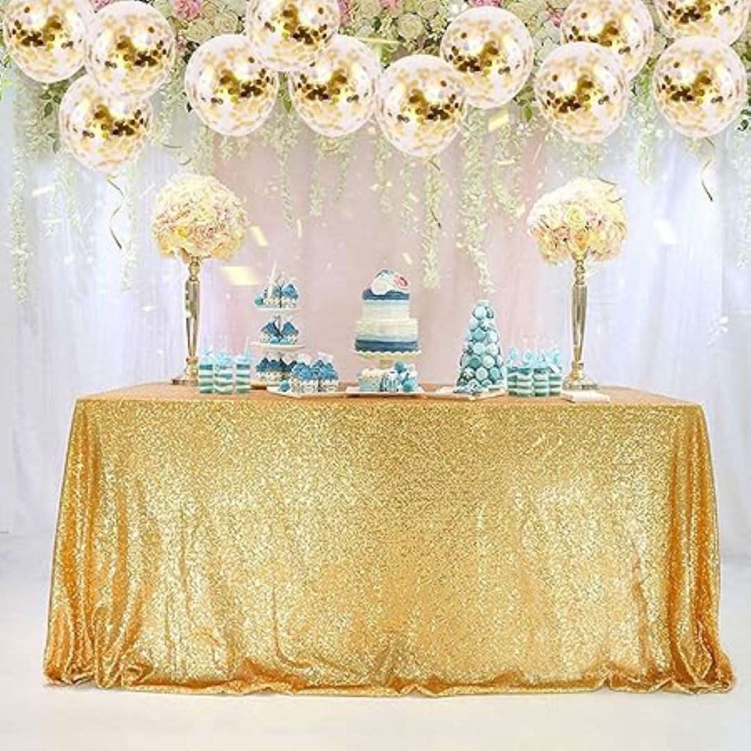 Golden Polka Dot Round Confettis for Table Decoration - 25 Grams