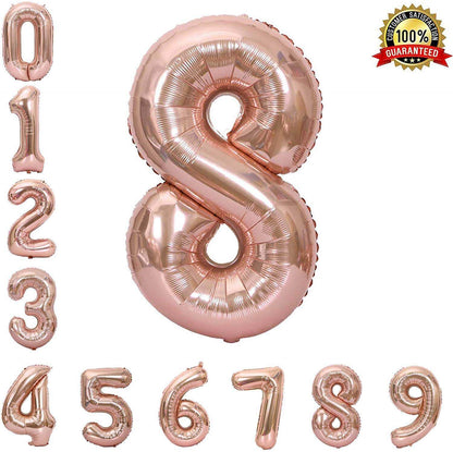 40 Numerical 8 Rose Gold Balloon