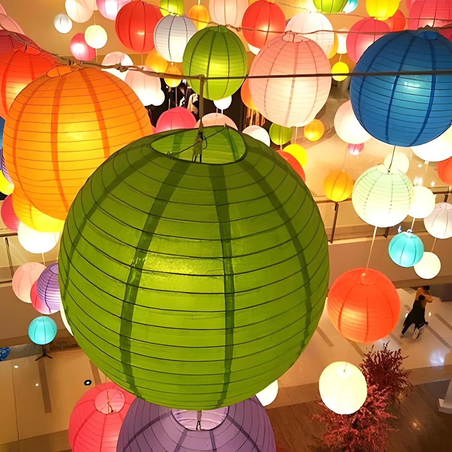 Multicolor Paper Lanterns - 5Pcs