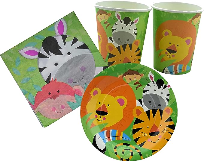 Jungle Animal Paper Plates - 10PC