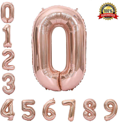 40 Numerical 0 Rose Gold Balloon