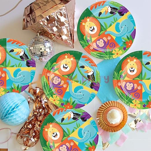 Jungle Safari Dessert Plates - 8PC