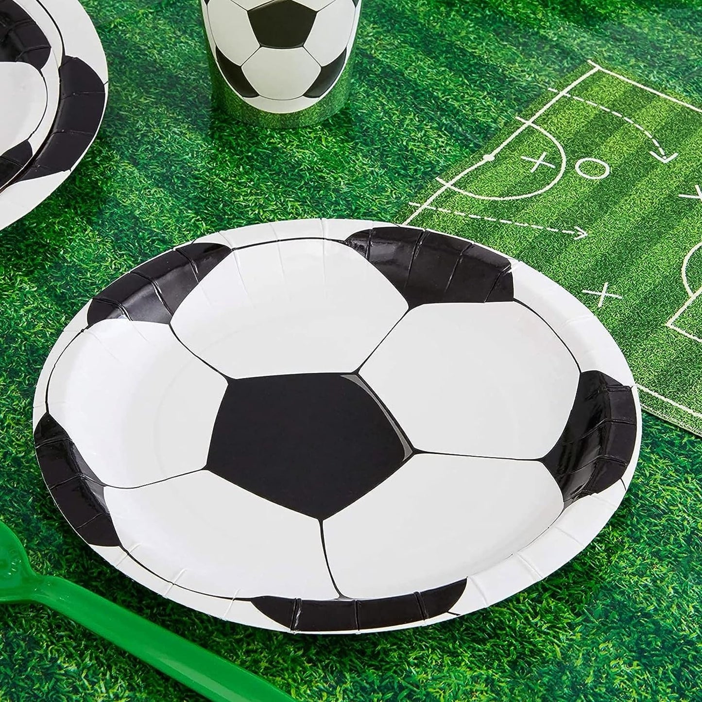 Soccer Theme Party Paper Plates - 10PC
