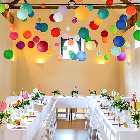 Multicolor Paper Lanterns - 5Pcs