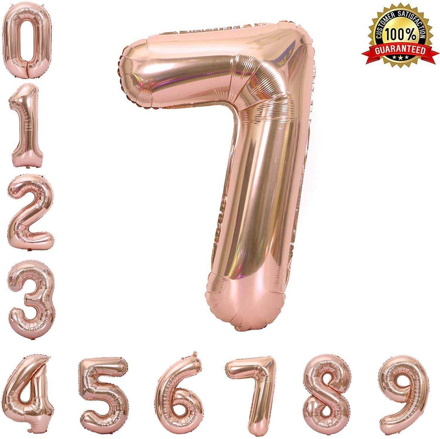 40 Numerical 7 Rose Gold Balloon