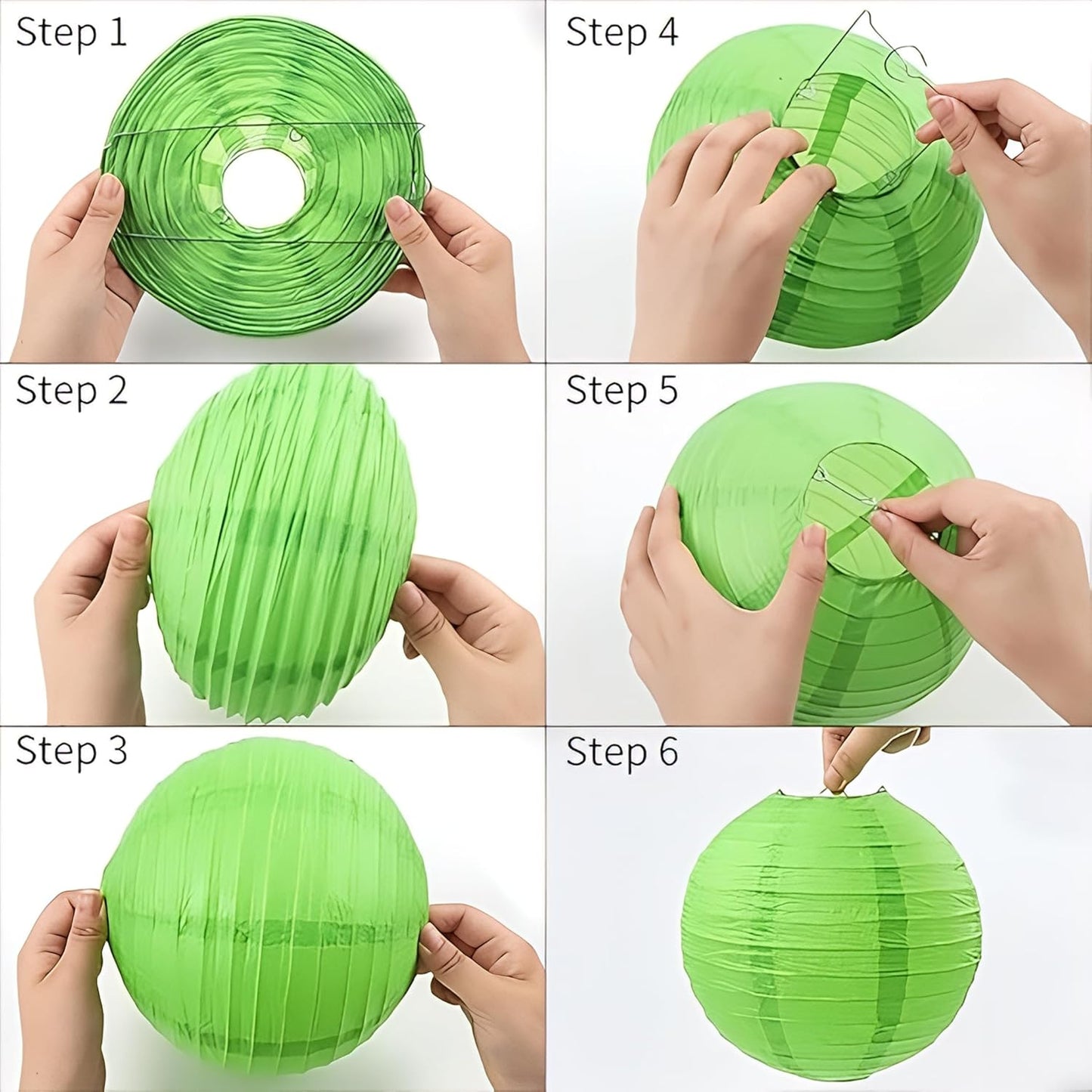 Multicolor Paper Lanterns - 5Pcs