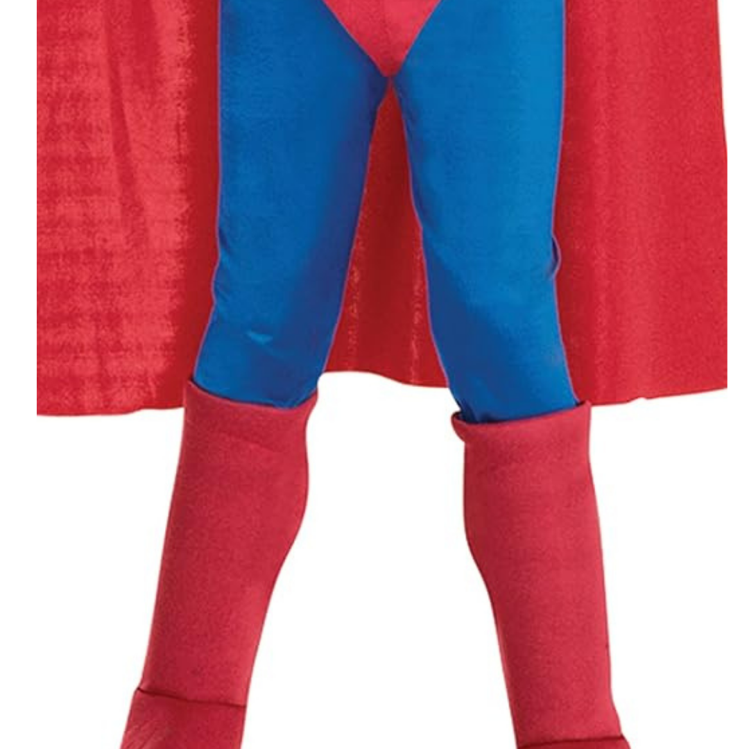 Deluxe Muscle Chest Kids Superman Costume (S=3-4,M=5-7)