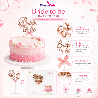 Bride To Be Cake Topper Rose Gold