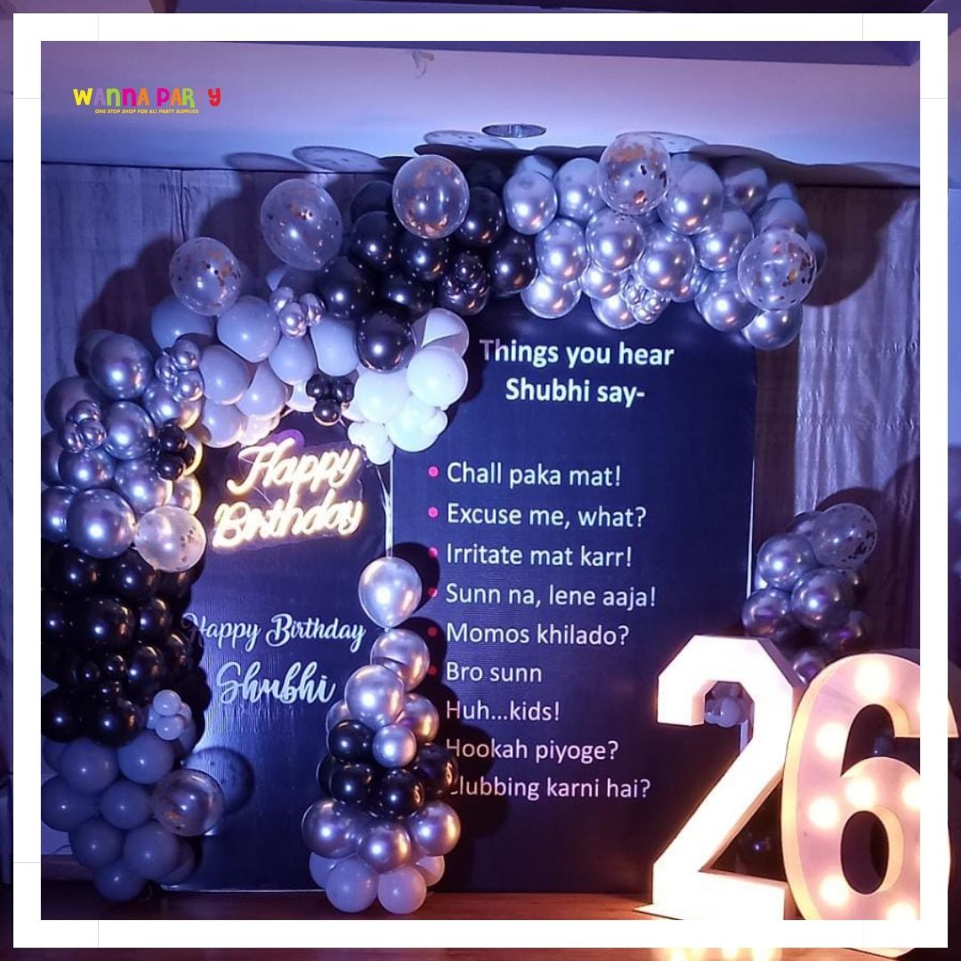 26th Birthday - Things you Hear and Like Birthday Decor