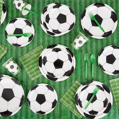 Soccer Theme Party Paper Plates - 10PC