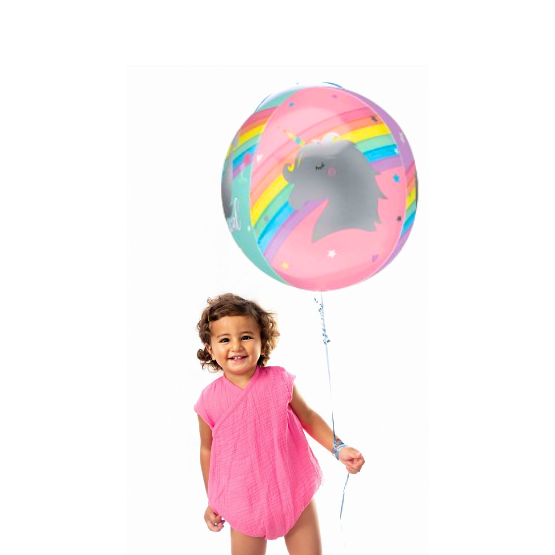 Magical Unicorn Orbz Balloon - Helium Quality - 16 inches - 1PC