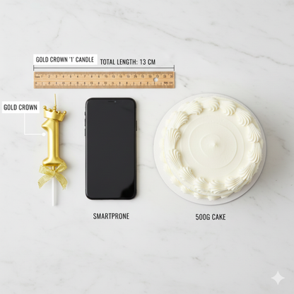 Golden Crown Numerical Candle No. 1