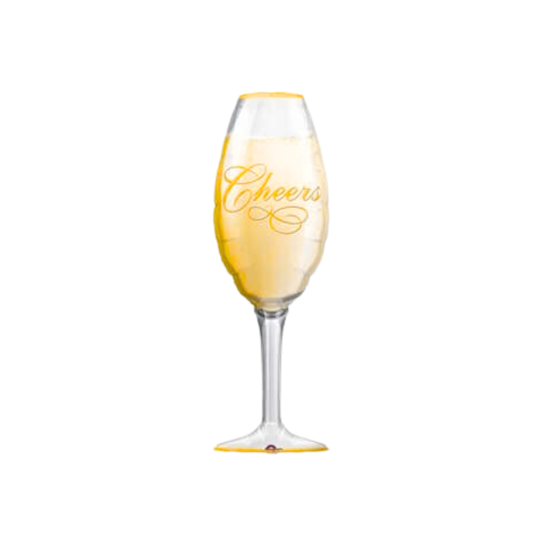 Champagne Glass Balloon - Helium Quality - 38 inches - 1PC