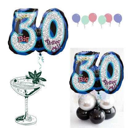 Oh No! The Big 30 Birthday Balloon - 27 inches