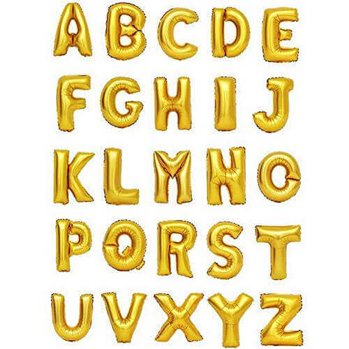 16" Letter Y Golden Balloon