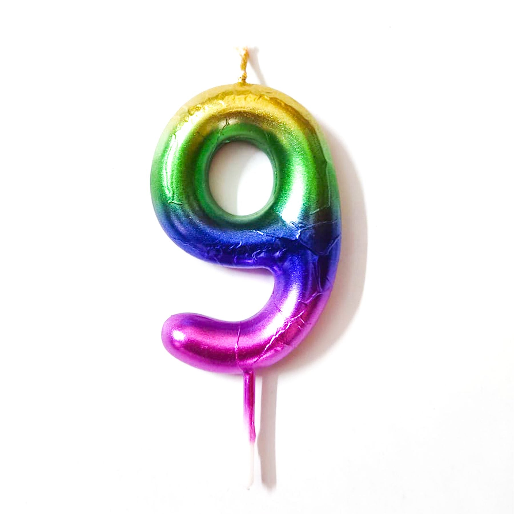 Multicolor Number 9 Candle-1PC